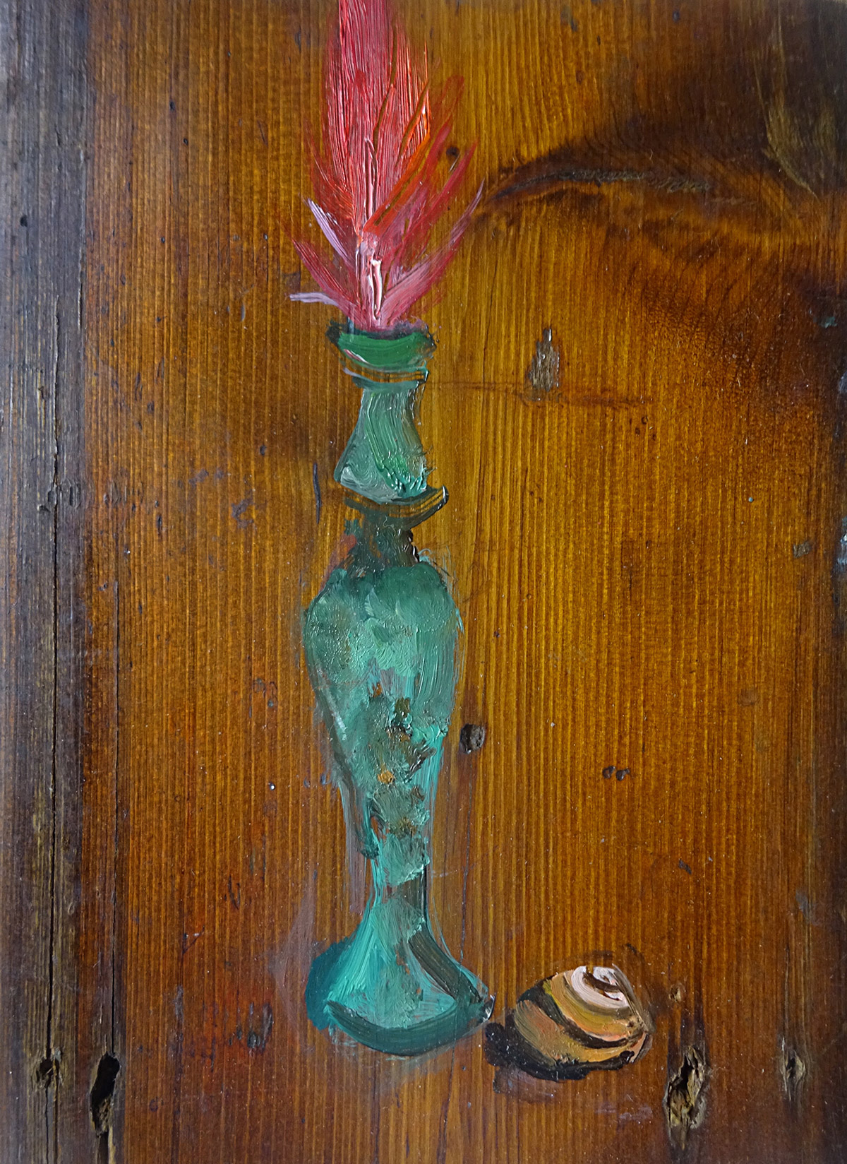 Katherine Tulloh - K933, Souvenir (ibis feather, snail), 2019 · © Copyright 2023