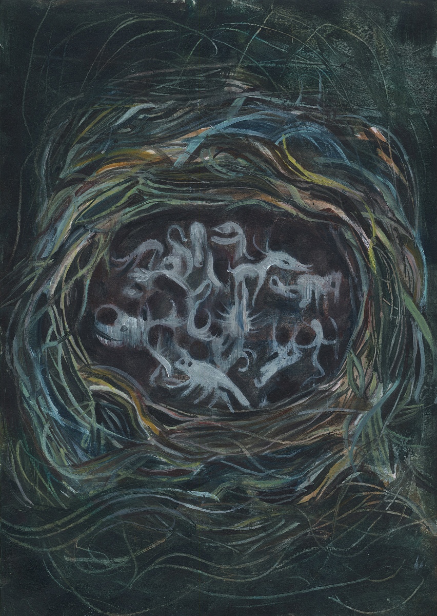 Katherine Tulloh - K506, There is a Pit with a Nest of White Creatures, 2015 · © Copyright 2023